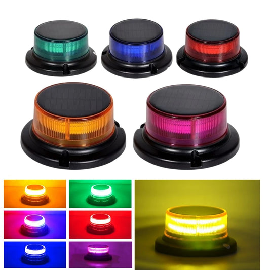 Solar Powered Roof Strobe Magnet Flash Warning Emergency Night