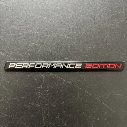 For Motorcycle Aluminium Performance Edition Logo Emblem Black