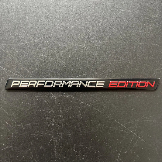 For Motorcycle Aluminium Performance Edition Logo Emblem Black