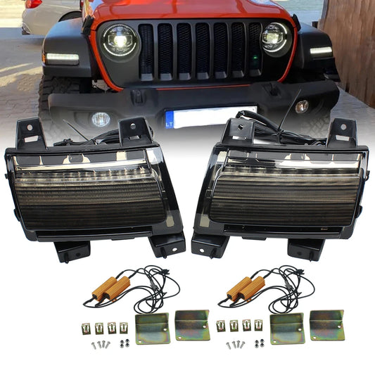 For Jeep Wrangler Jl Sport 2018 Fender Turn Signal Drl 2019 2020