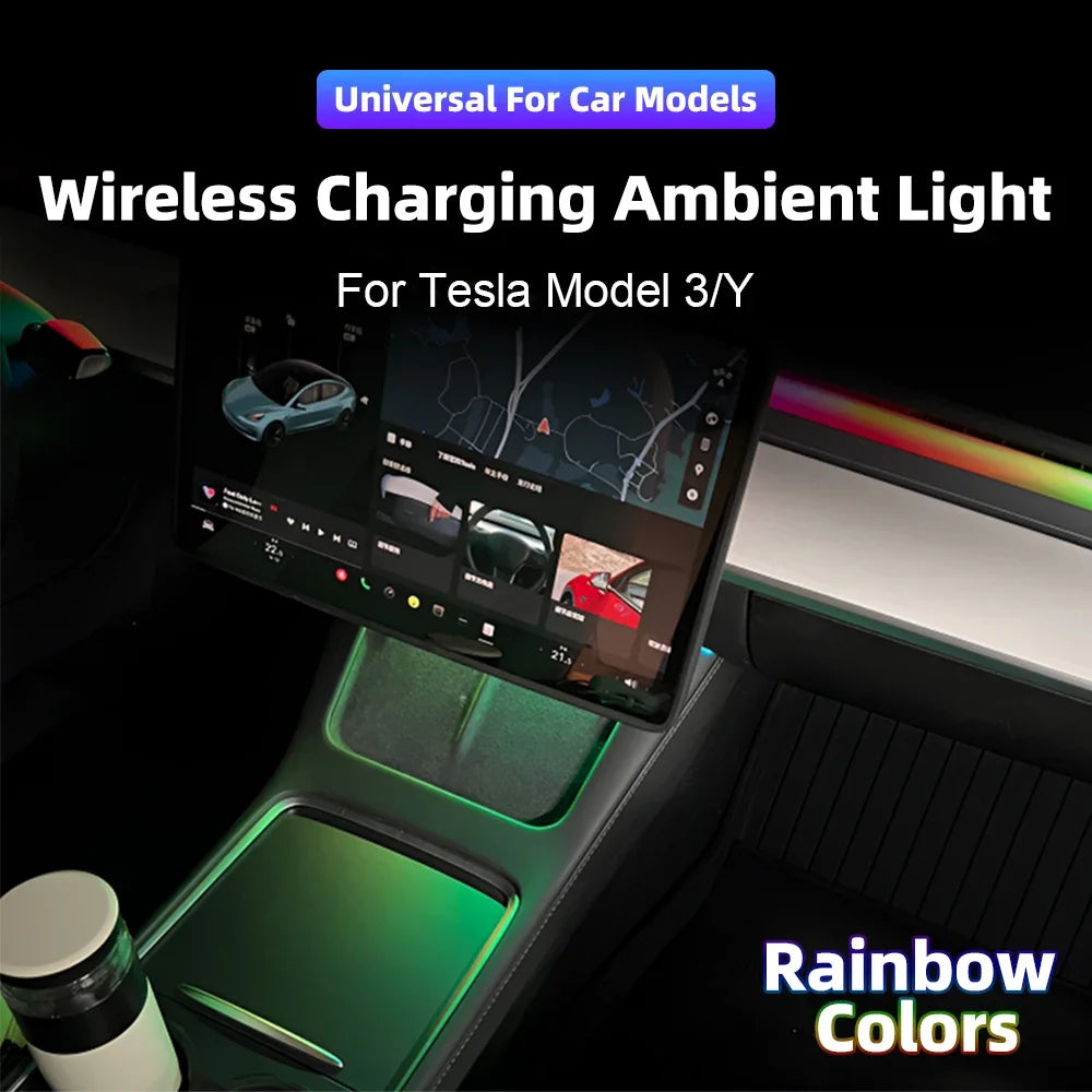 For Tesla Air Vent Ambient Sensor Switch USB Hub RGB Flow