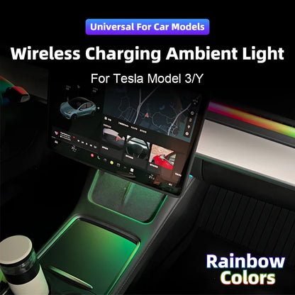 For Tesla Air Vent Ambient Sensor Switch USB Hub RGB Flow