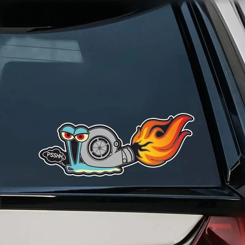 Classic Design Funny Psshh Snail Turbo Stickers Vinyl Motorcross