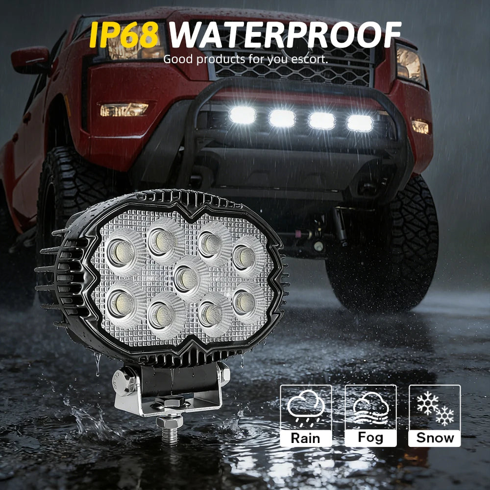 Hl 5.5-inch Elliptical Aluminum Alloy Casing Working Floodlight