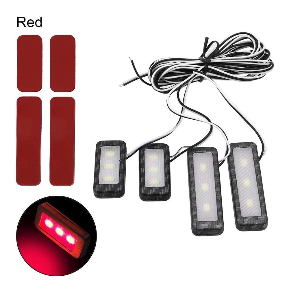 Armrest Interior Door Handle Lighting Inner Bowl 4PCS Atmosphere