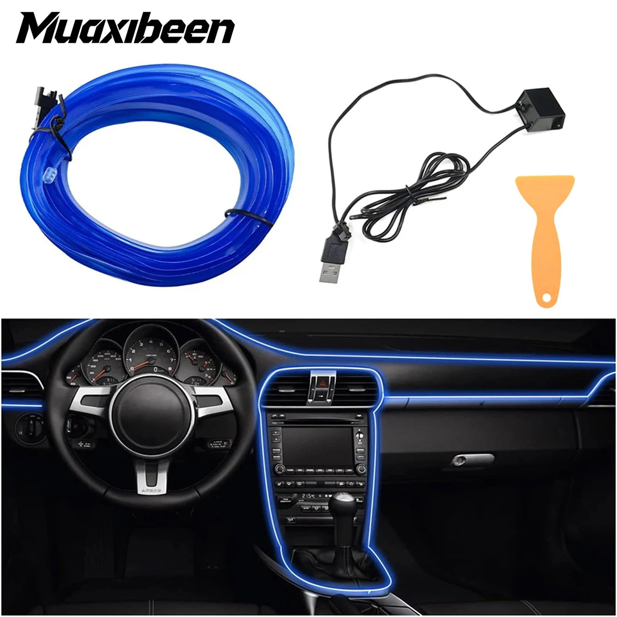 For Auto Diy Ambient Lighting Kits 5M Interior Strip Neon