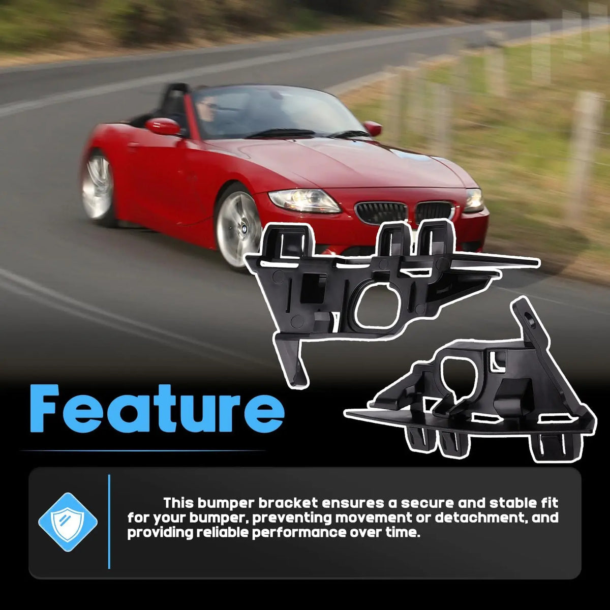 For BMW E85 E86 Z4 M Front Bumper Retainer Bracket Holder Left