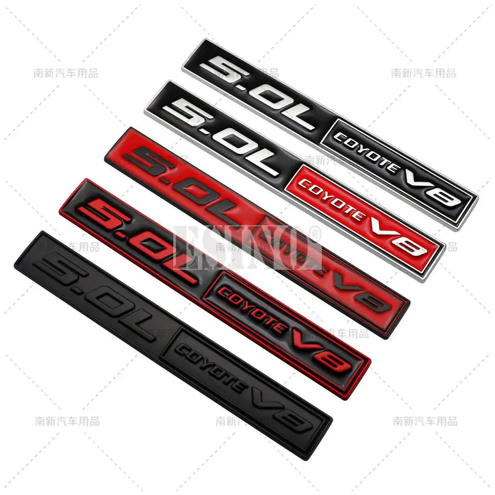 For Ford Mustang Shelby V8 Coyote 5.0l V8 3D Metal Zinc Alloy