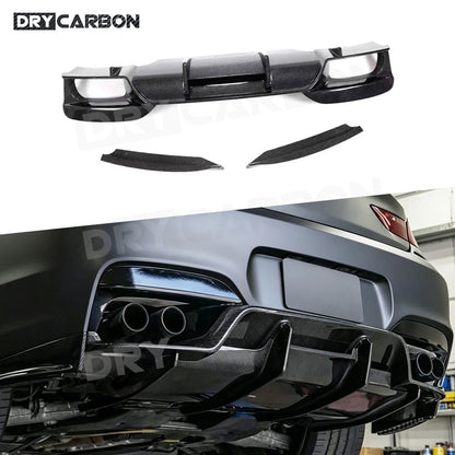 For BMW F06 F12 F13 M6 Dry Carbon Fiber Rear Bumper Diffuser Lip