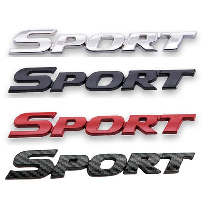 For Highlander Rav4 Yaris Sport Logo 3D Chrome Black Metal