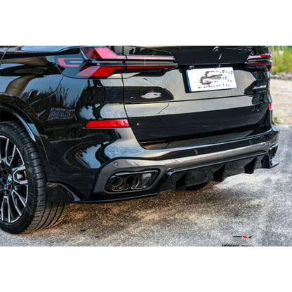 For BMW X5 G05 2018-2025 Bright Black Rear Bumper Diffuser