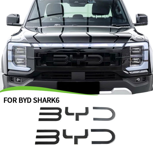 For BYD Shark 6 Decorative Sticker Front Badge Letter Sticker