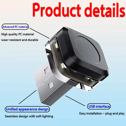MINI USB Portable Plug Play Ambient Mood Interior Atmosphere