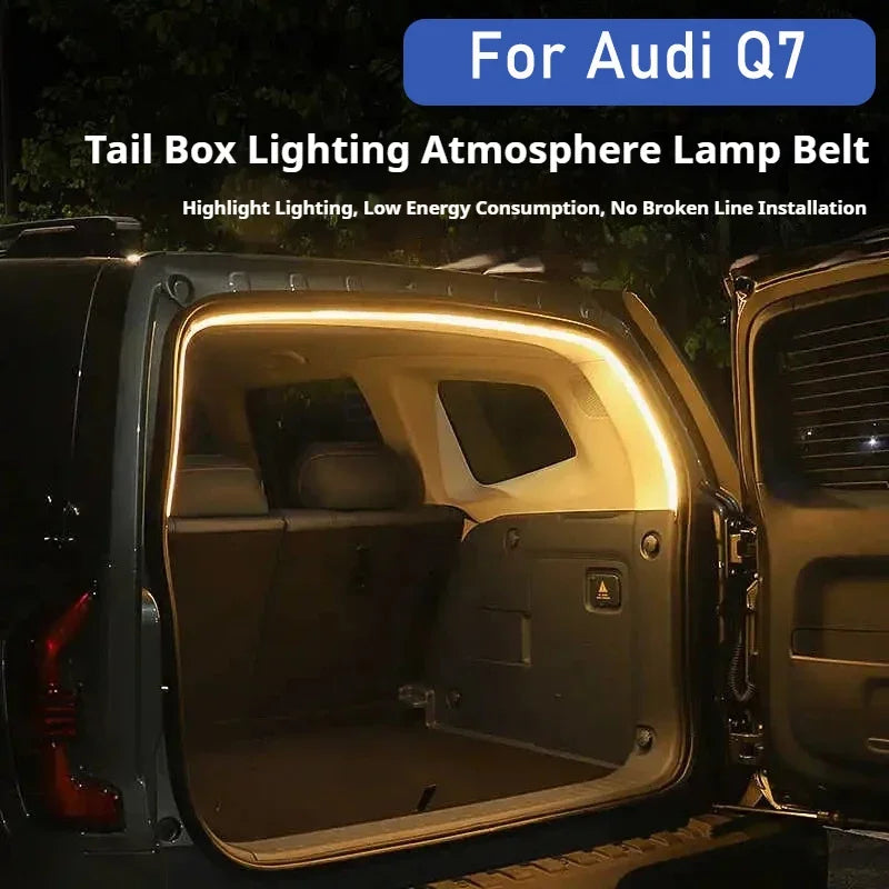 For Audi Q7 Auto Interior Accessories Rear Trunk Bar Strips