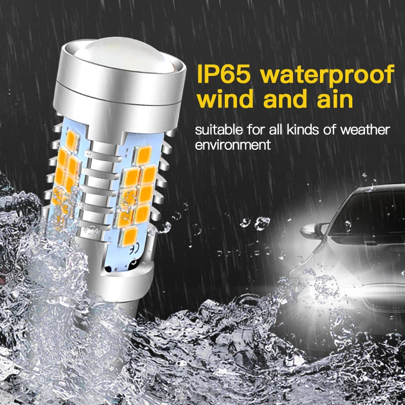 2PCS 30-smd 1156 py21w bau15s Canbus Turn Signal Amber