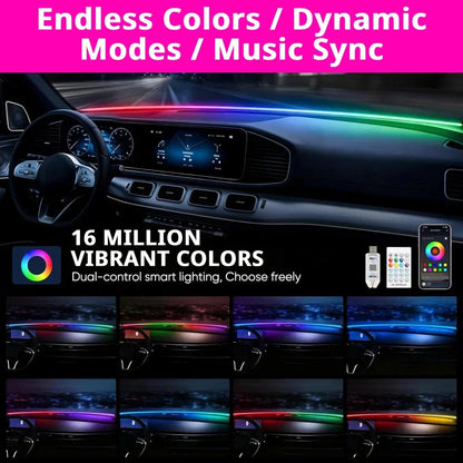 Windshield Ambient Strip Inch RGB Remote APP Music Sync