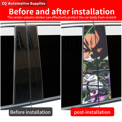 Stickers Zoro Amine b-pillar Vinyl Decal Waterproof Center Pillar