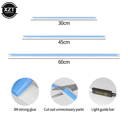 1pair Drl ultra-thin Daytime Running Flexible Waterproof Turn