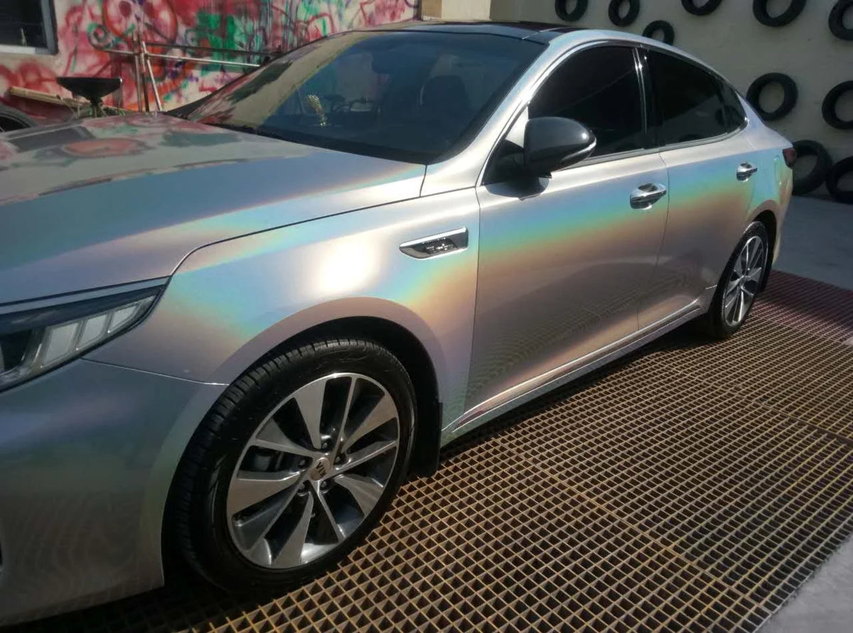 Premium Flip Psychedelic Rainbow Chrome Glossy Vinyl Wrap Film
