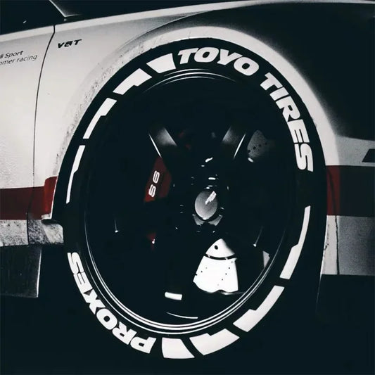 For Toyotires 8PCS Tire Decor Stickers Tuning 3D Permanent Pvc