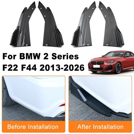For BMW 2 Series F22 F44 Rear Bumper Spoiler Lip Diffuser Side