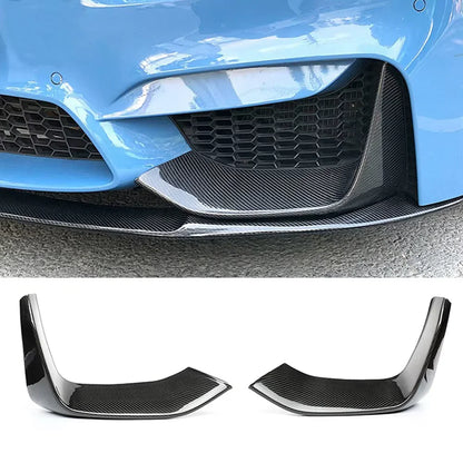 For BMW F80 M3 F82 F83 Real Carbon Front Bumper Lip Side