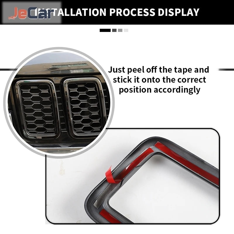 For Jeep Grand Cherokee 2017-2020 ABS Front Grille Cover Trim