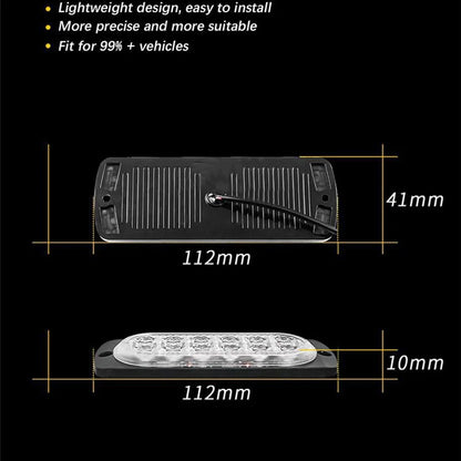 4PC 12LED Truck Side Warning Emergency Amber Constant Super