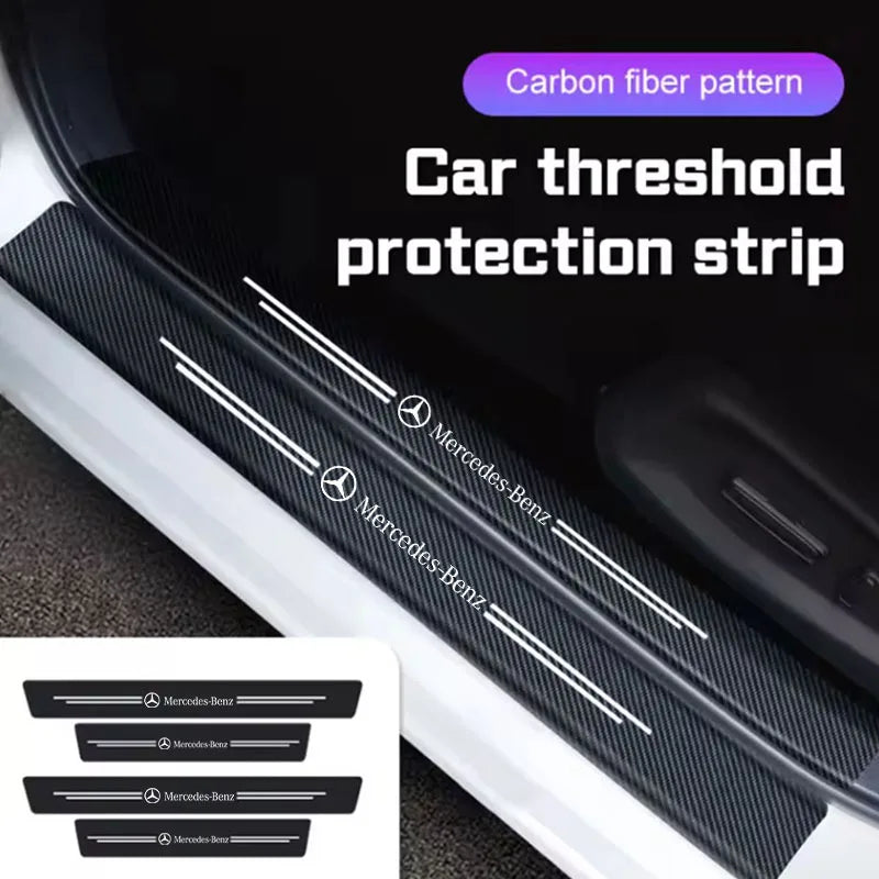 For Mercedes Benz S320 W164 W203 Carbon Fiber Door Sill Welcome