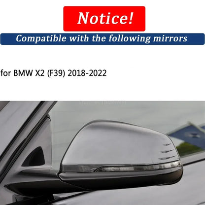For BMW X2 F39 2018-2022 Real Rearview Mirror Cover Carbon Fiber
