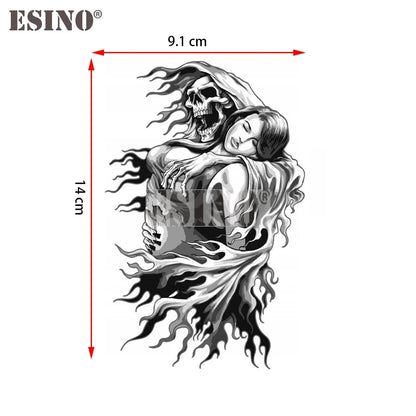 Creative Funny Angry Skull Ghost Girl Cartoon Adhesive Pvc