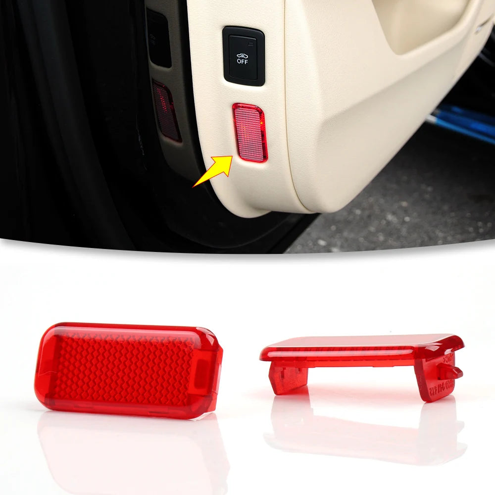 For Audi A3 A4 B8 A5 Pair Door Warning Red 8KD947412 A6 C7 A8 Q3