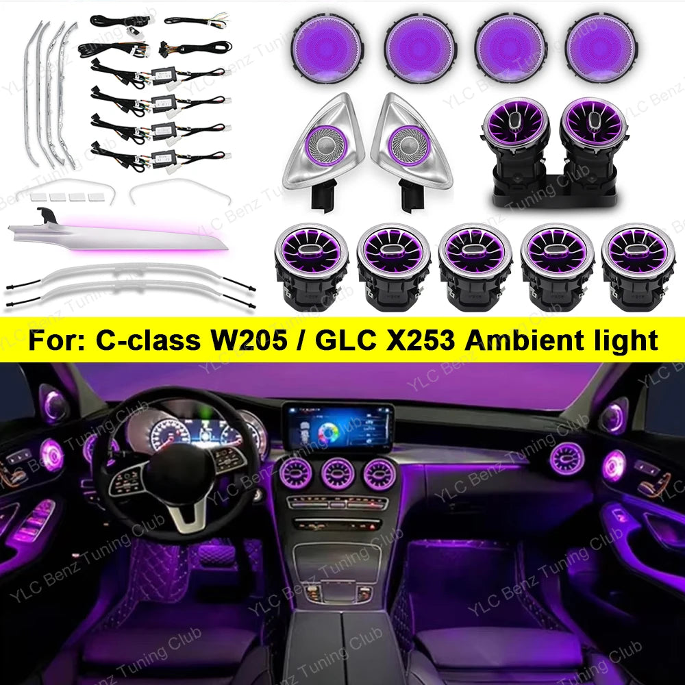 For Mercedes-Benz C Glc Class Coupe Ambient Colors W205 C43 C63