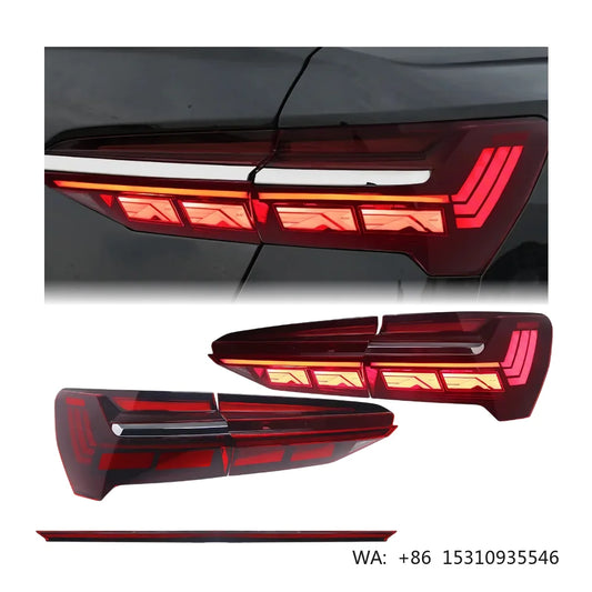 For Audi A6 C8 Taillights 2019-2024 A6L Upgrade Modified Rear