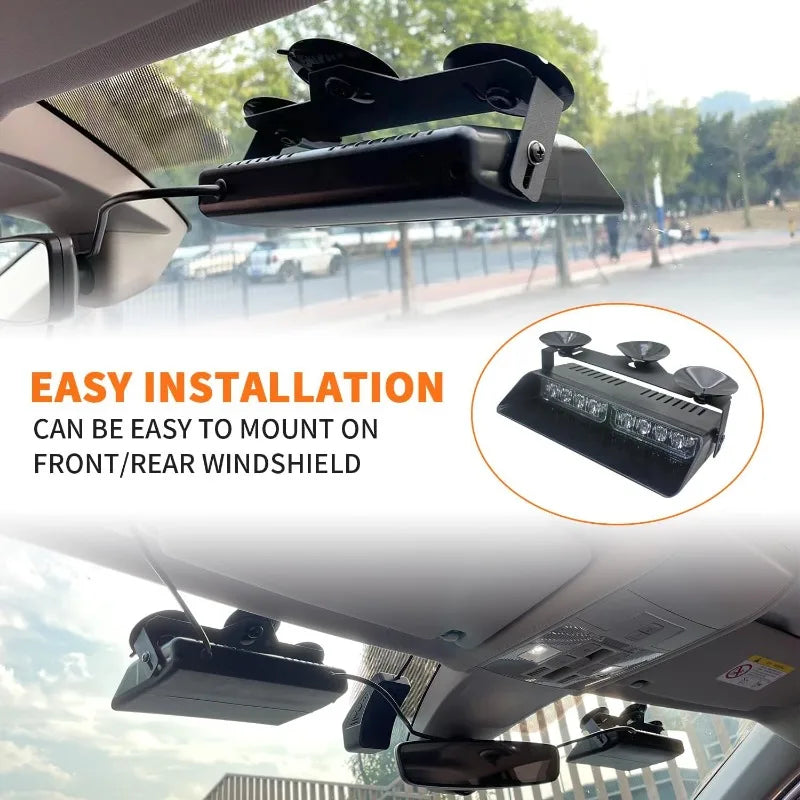 For Vehicles Front Rear Windshield In Emergency Strobe Suction