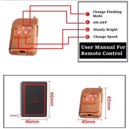 For Off-Road 4IN1 Front Grille Auxiliary Safety 12V Strobe Flash