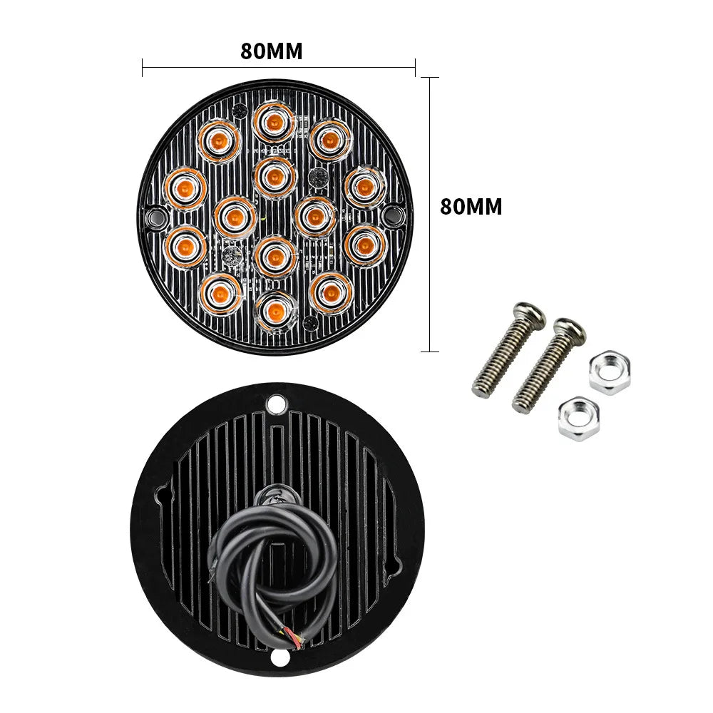 1PCS Strobe Warning Grille Flashing Truck Amber Traffic 12V