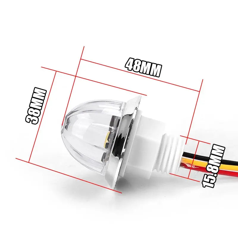50PCS Truck MINI Watermelon Dual Color Strobe Push Screw