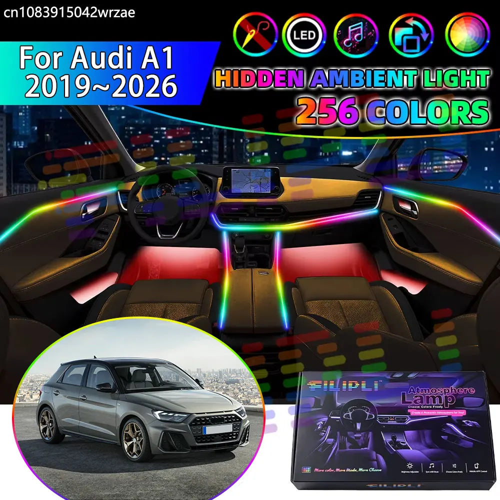 For Audi A1 2019~2026 MK2 2TH Gb RGB Interior Ambient Strips