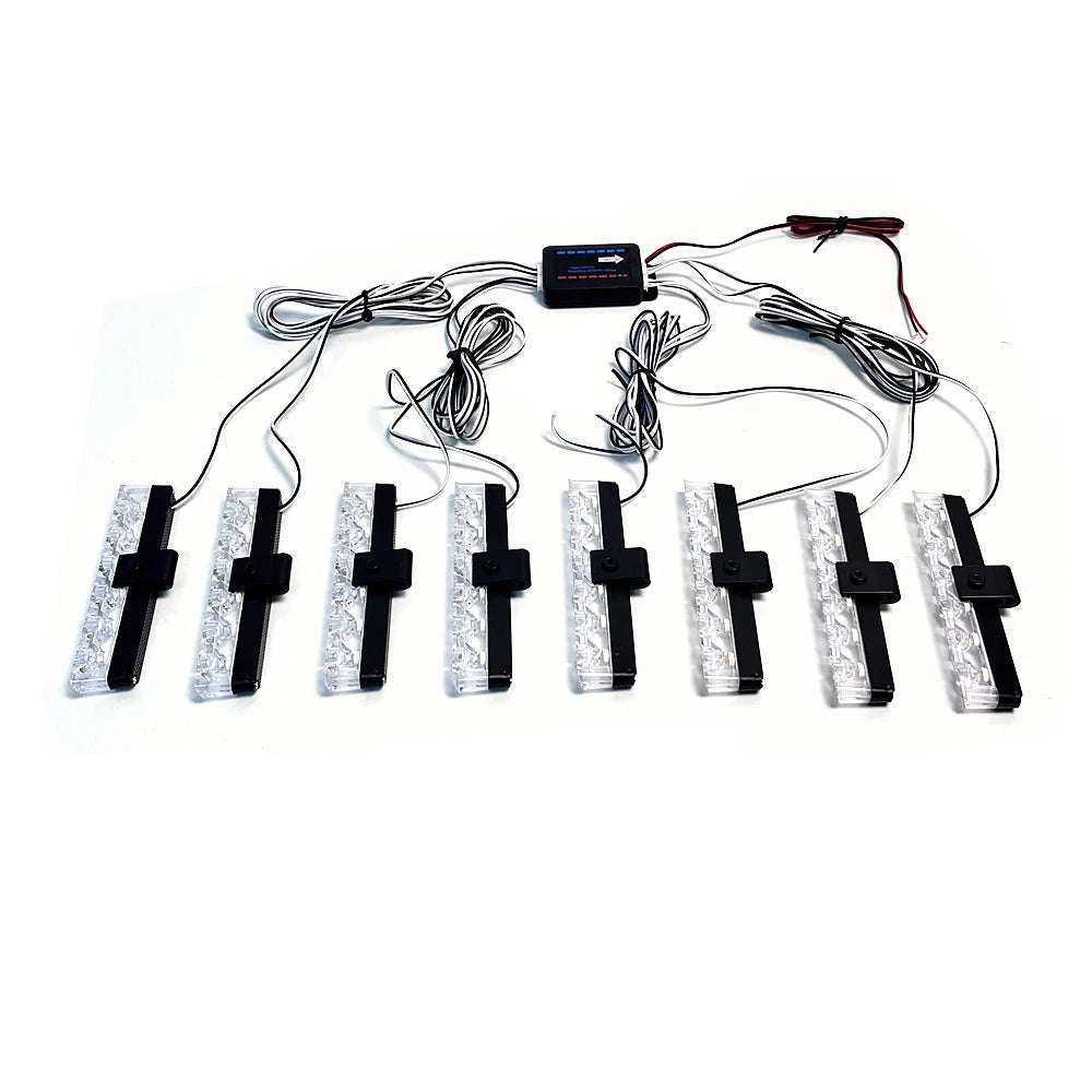 6LED Flashing Grille Wireless Remote Emergency Strobe 12V Warning