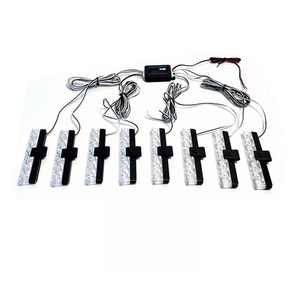 6LED Flashing Grille Wireless Remote Emergency Strobe 12V Warning