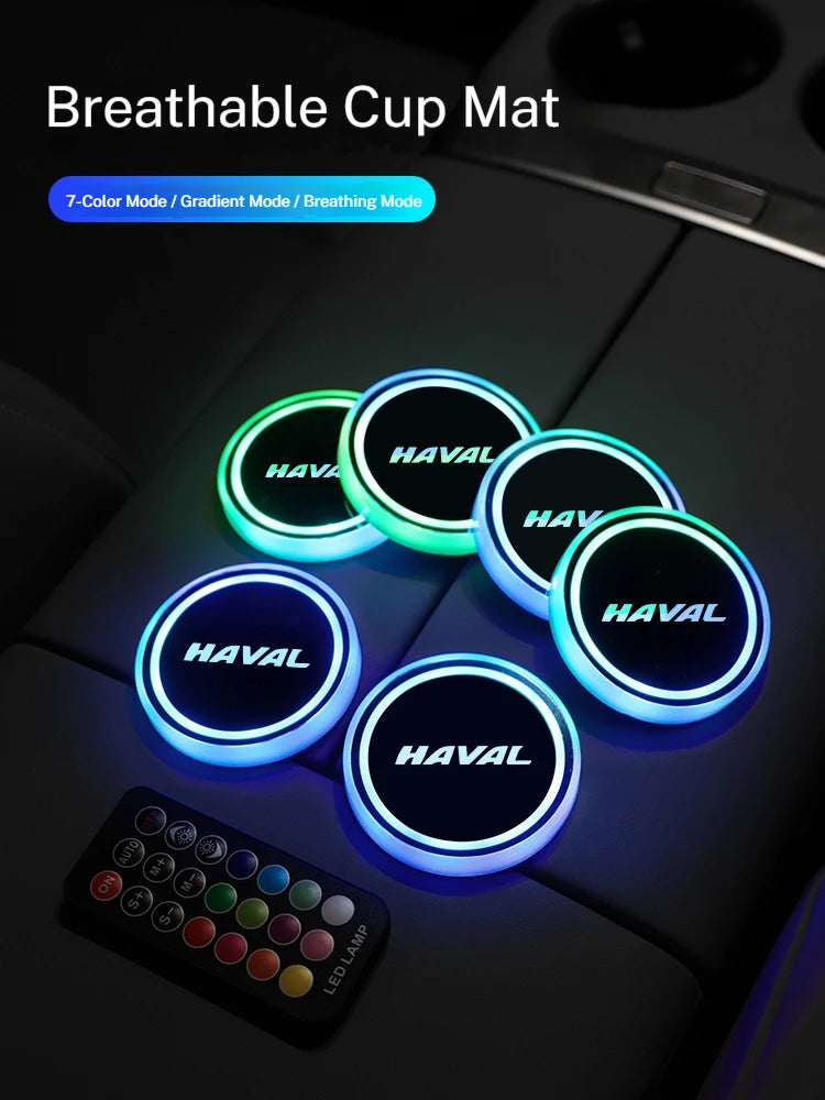 For Haval H6 Dargo M6 H9 Color Changing Cup Holder Rear