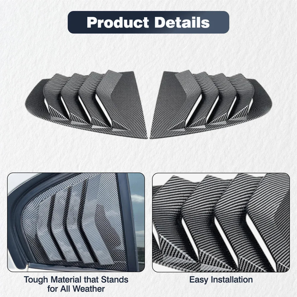 For BMW 3-Series E90 320I 330I 2PCS Rear Side Window Trim