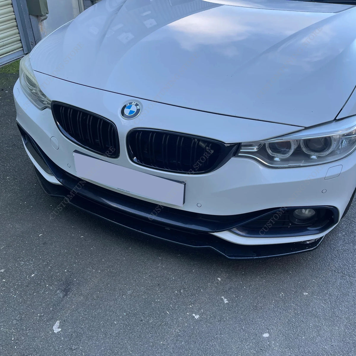 For BMW F32 F33 F36 Non-M Gloss Black Front Bumper Splitter Lip