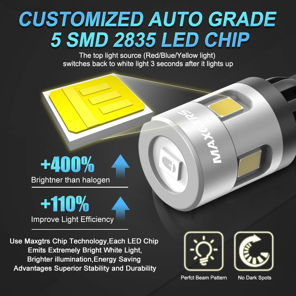 2X Two Color Switch T10 W5W Side Interior 12V