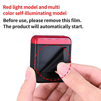 For Motorcycle Top Box Side Case Solar Warning Flashing Mode