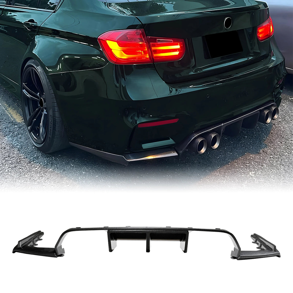 For BMW F80 M3 F81 F82 F83 M4 2014-2019 Rear Bumper Diffuser Lip