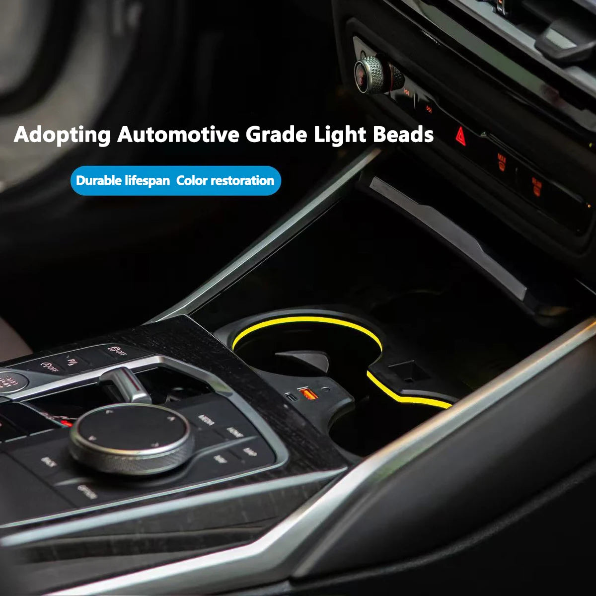 For BMW 3 Series 5 Series Cup Holder Frame Ambient Interior