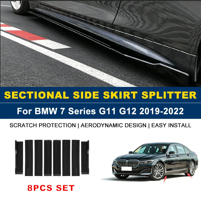 For BMW 7 Series G11 G12 2.2m Sectional Side Skirt Extension