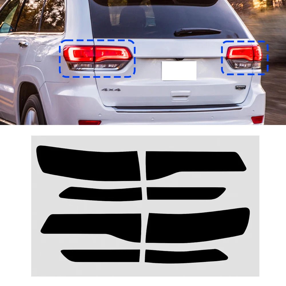 For Jeep Grand Cherokee 2014-2019 8PCS Rear Tail Tint Overlay
